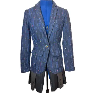 Navy Sleeve Edge Blazer