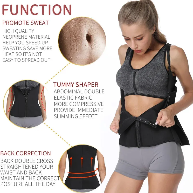 Neoprene Sauna Sweat Vest Waist Trainer Slimming Trimmer Corset