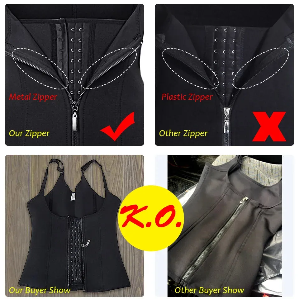 Neoprene Sauna Sweat Vest Waist Trainer Slimming Trimmer Corset