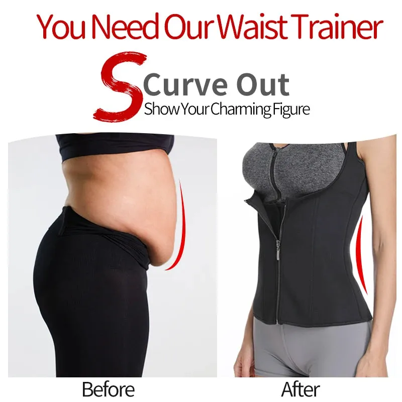 Neoprene Sauna Sweat Vest Waist Trainer Slimming Trimmer Corset