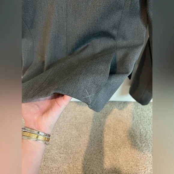 New Express Gray Blazer Suit Jacket 2