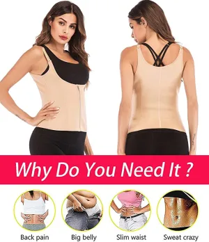 New in package! Ursexyly Waist Trainer Corset Tummy Control Shapewear Vest Adjustable Straps Body Slimmer in Beige, Sz L