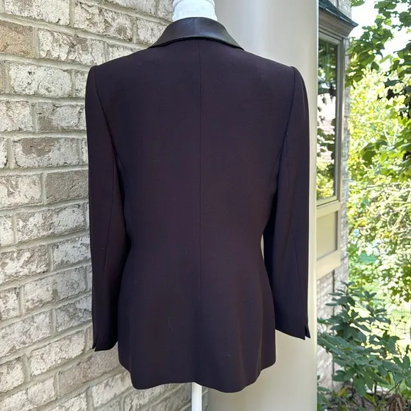 New - Kasper A.S.L. Stunning Dark Brown Blazer - 10 Petite