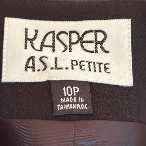 New - Kasper A.S.L. Stunning Dark Brown Blazer - 10 Petite