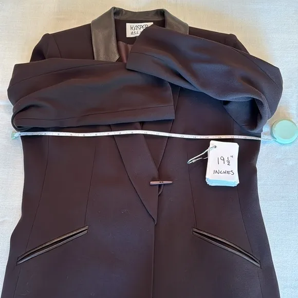 New - Kasper A.S.L. Stunning Dark Brown Blazer - 10 Petite