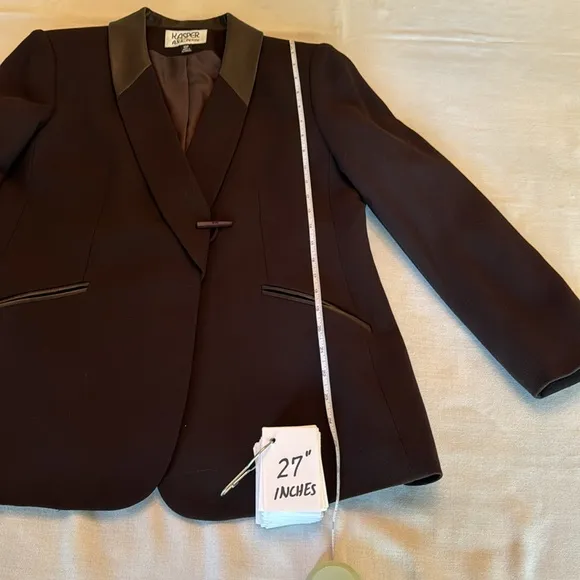 New - Kasper A.S.L. Stunning Dark Brown Blazer - 10 Petite