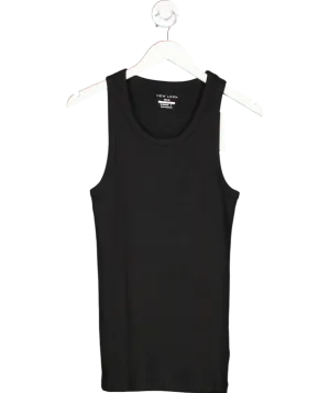 New Look Black Ribbed Muscle Fit Vest UK S