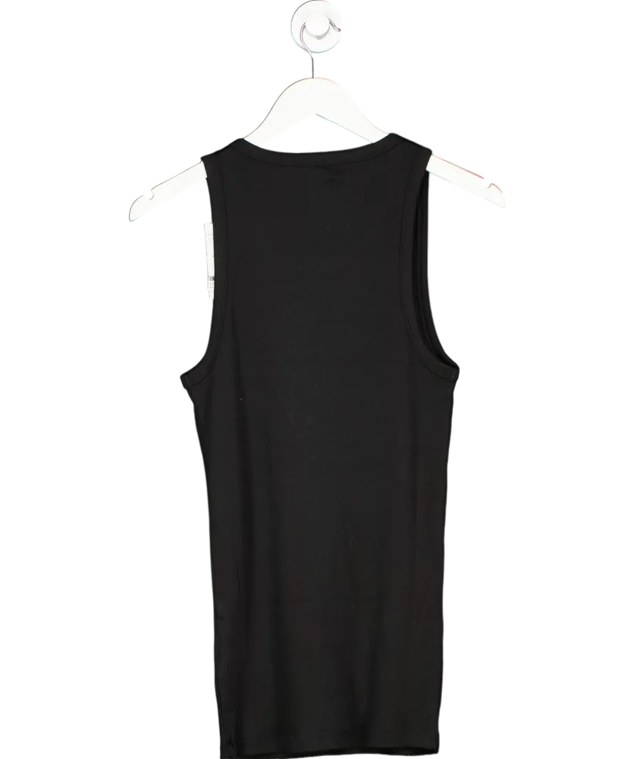 New Look Black Ribbed Muscle Fit Vest UK S