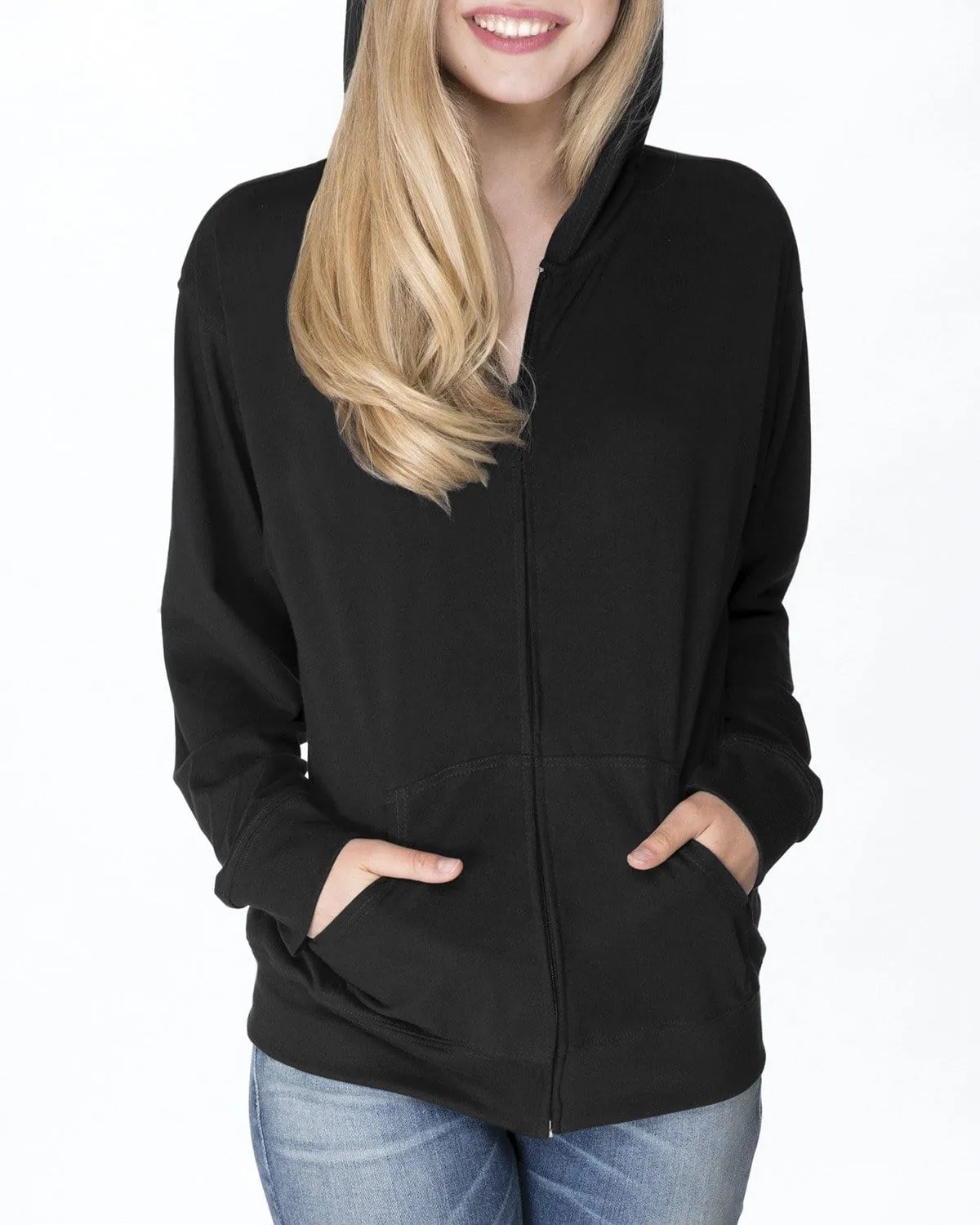 Next Level Unisex Sueded Full-Zip Hoodie