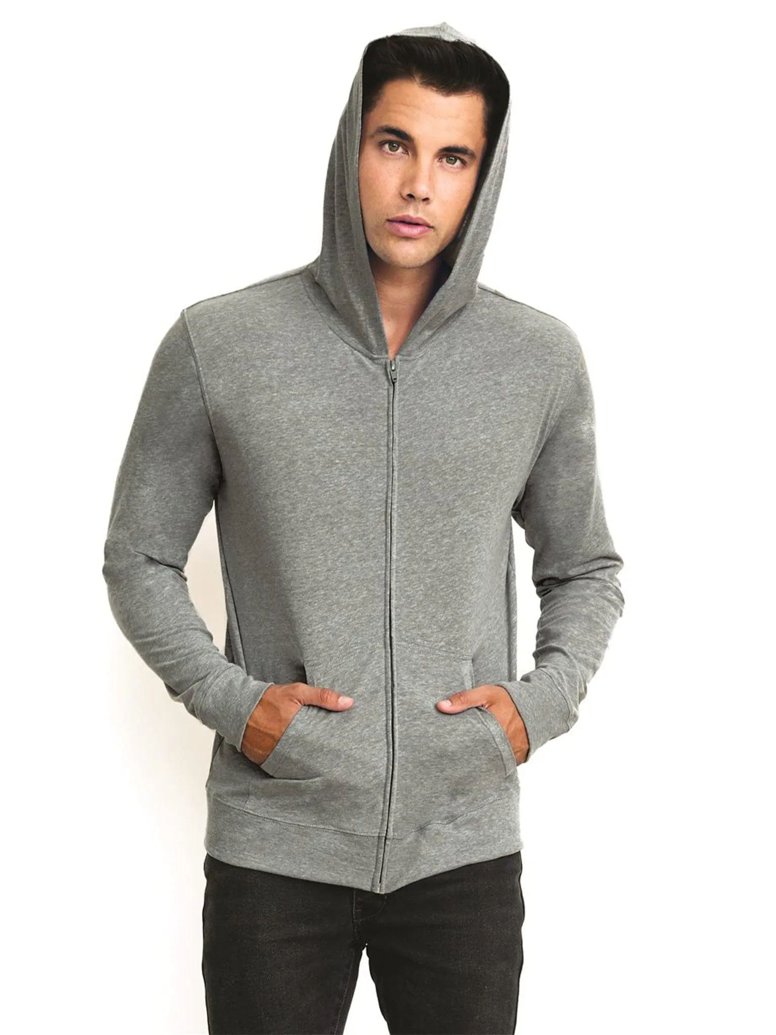 Next Level Unisex Sueded Full-Zip Hoodie