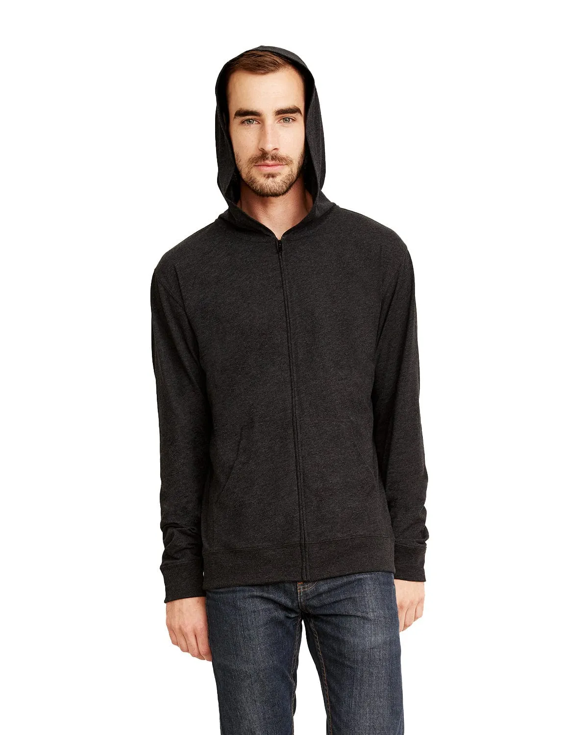 Next Level Unisex Sueded Full-Zip Hoodie
