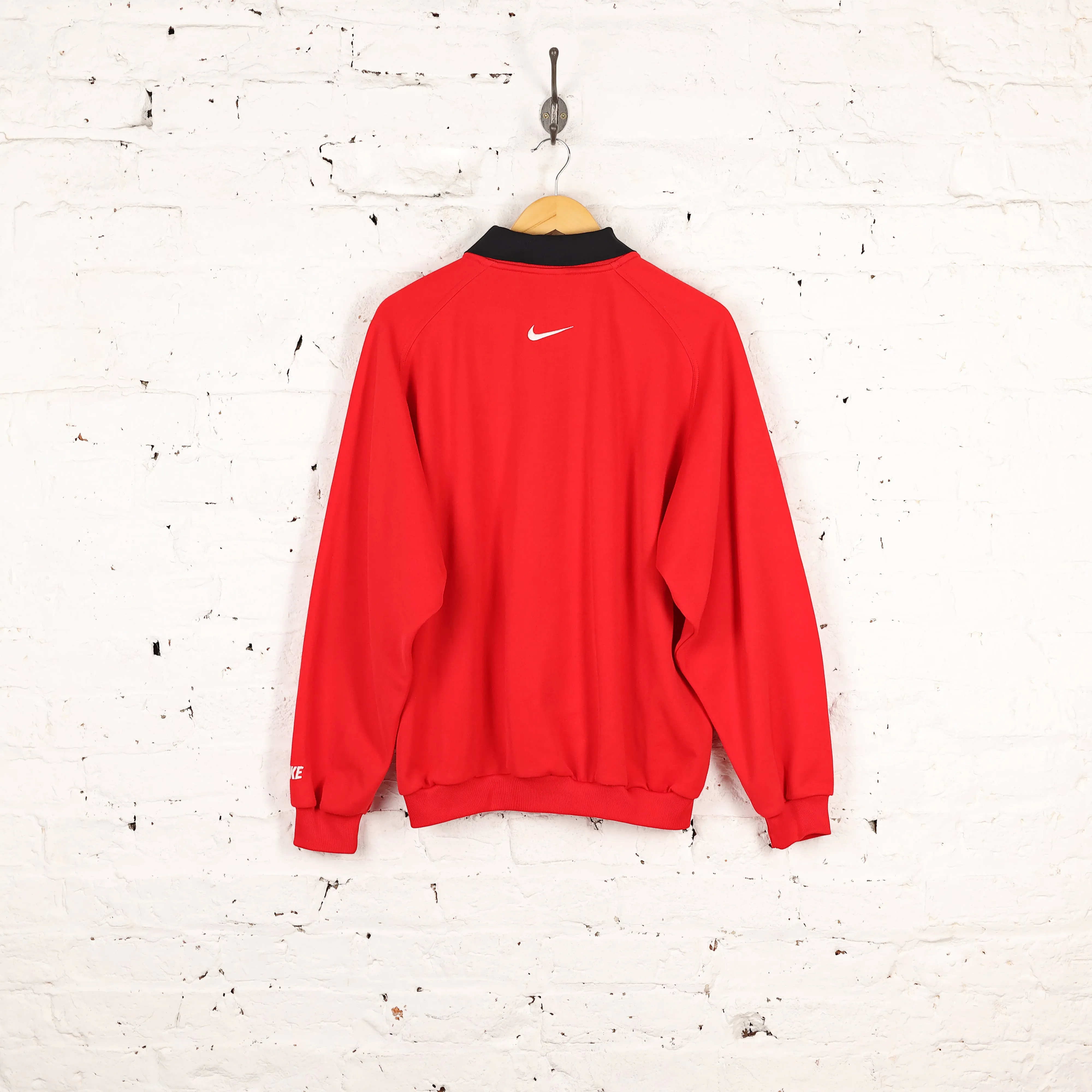 Nike 1/4 Zip Sweatshirt - Red - M