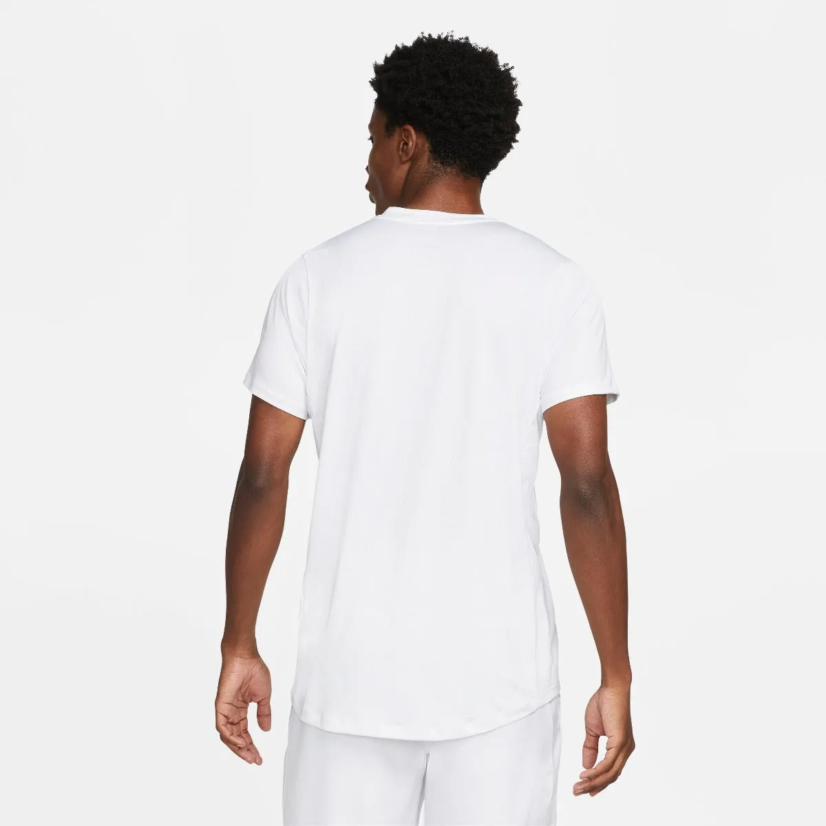 Nike Men's Dri-FIT Advantage Zip Polo (White/Black)