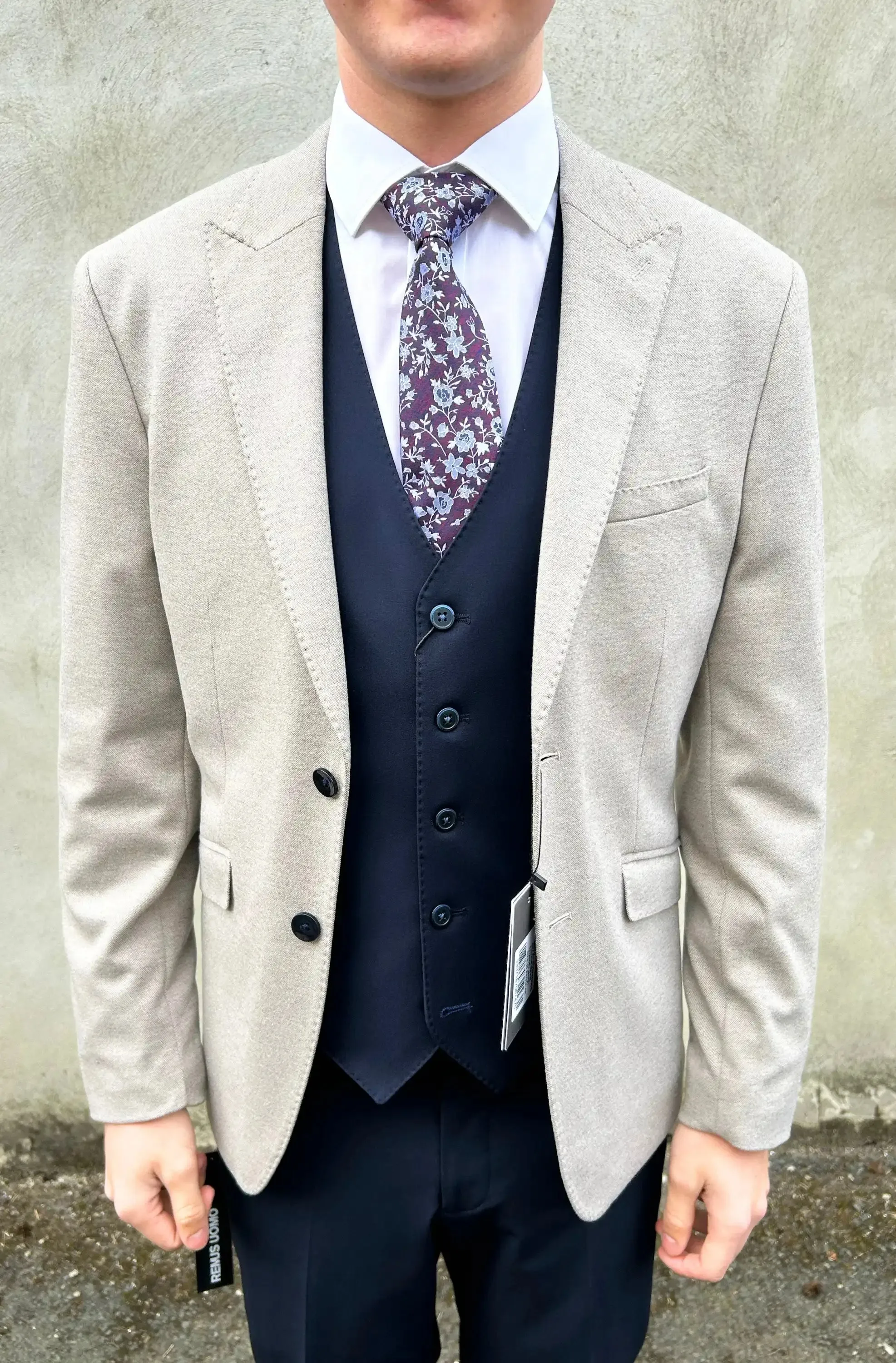 Ninety 78 Cannes Beige Suit Sports Jacket