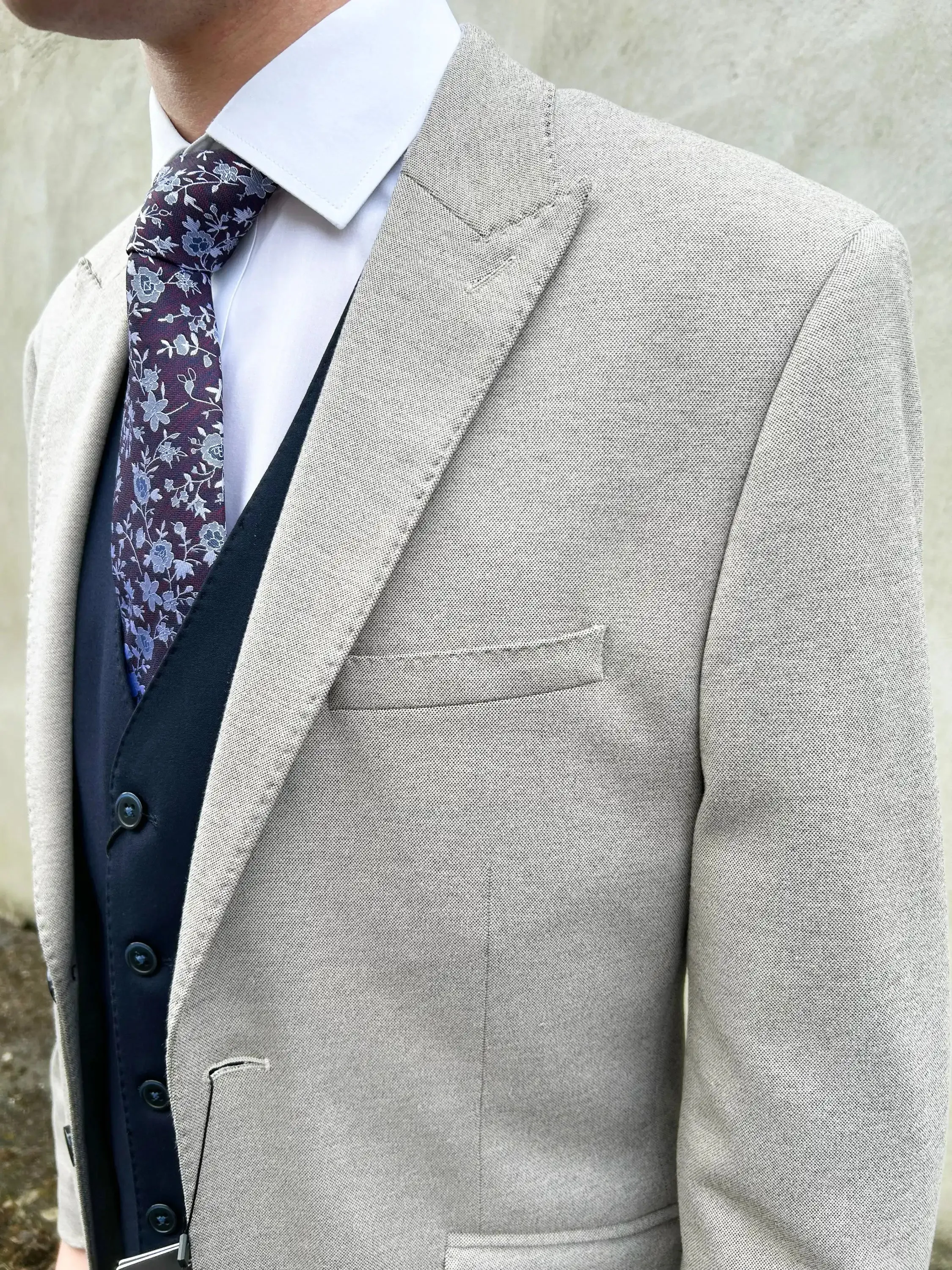 Ninety 78 Cannes Beige Suit Sports Jacket
