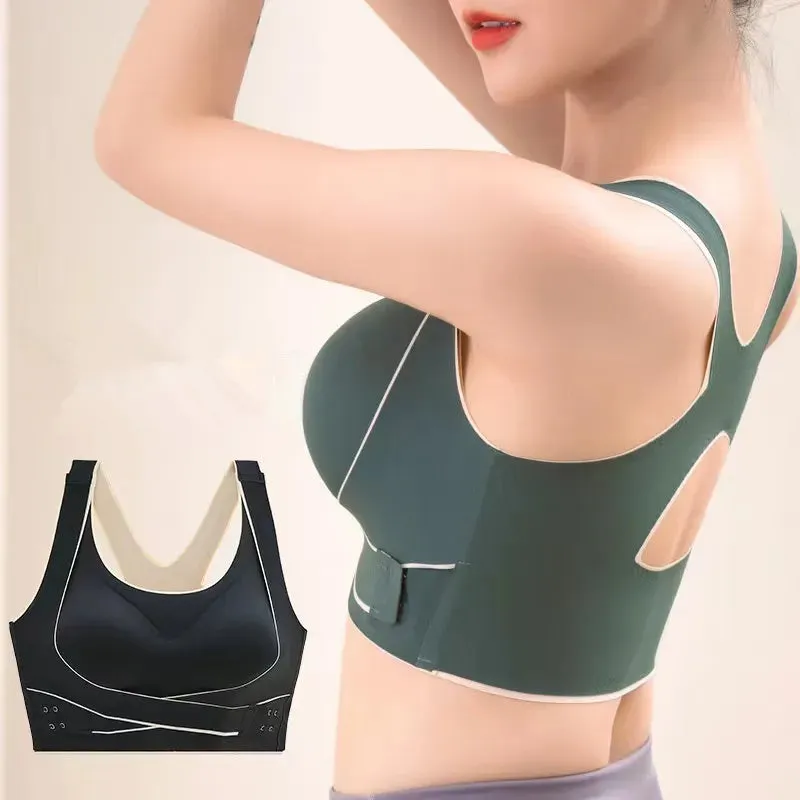 No Trace Sports Women's Bra - Shockproof Gathering Yoga Vest - Anti-Sagging Beautiful Back