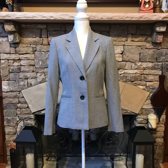 NWOT Kasper Gray Blazer Suit Jacket Size 6