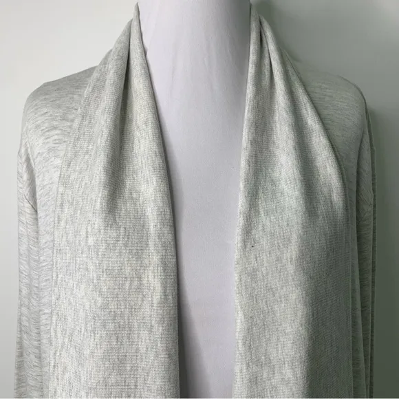 NWT Athleta Women's Gray Cardigan Sweater French Terry Tranquility Wrap Size XS
