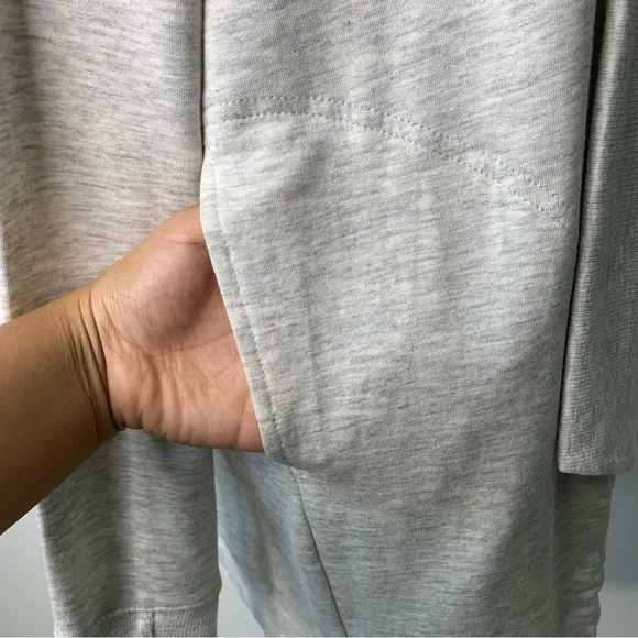 NWT Athleta Women's Gray Cardigan Sweater French Terry Tranquility Wrap Size XS