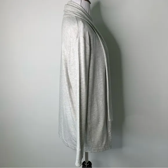 NWT Athleta Women's Gray Cardigan Sweater French Terry Tranquility Wrap Size XS