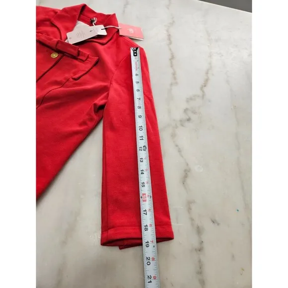 NWT Cabi Women's Carol Beau Red Bow Blazer Short Jacket Love Collection Size 6