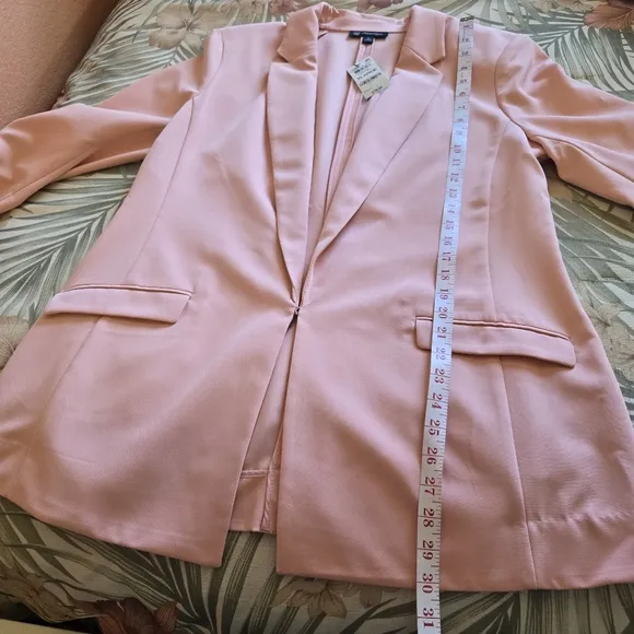 NWT INC International Concepts 3/4 Sleeve Blazer Creamy Peach Long Fit XL