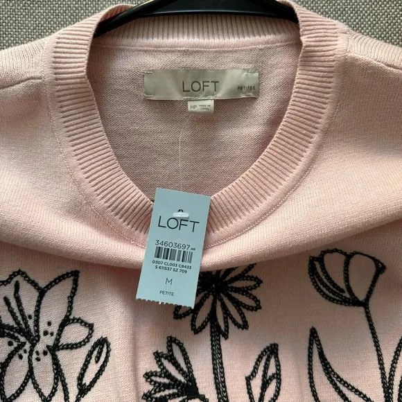 NWT Loft Petite Floral Sweater