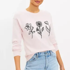 NWT Loft Petite Floral Sweater