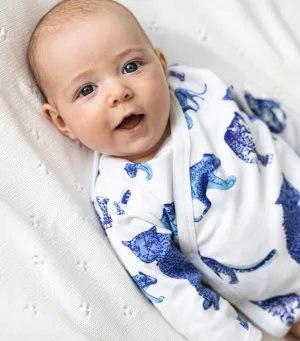 Organic Cotton Baby Bodysuit | Kimono Style | High Tea