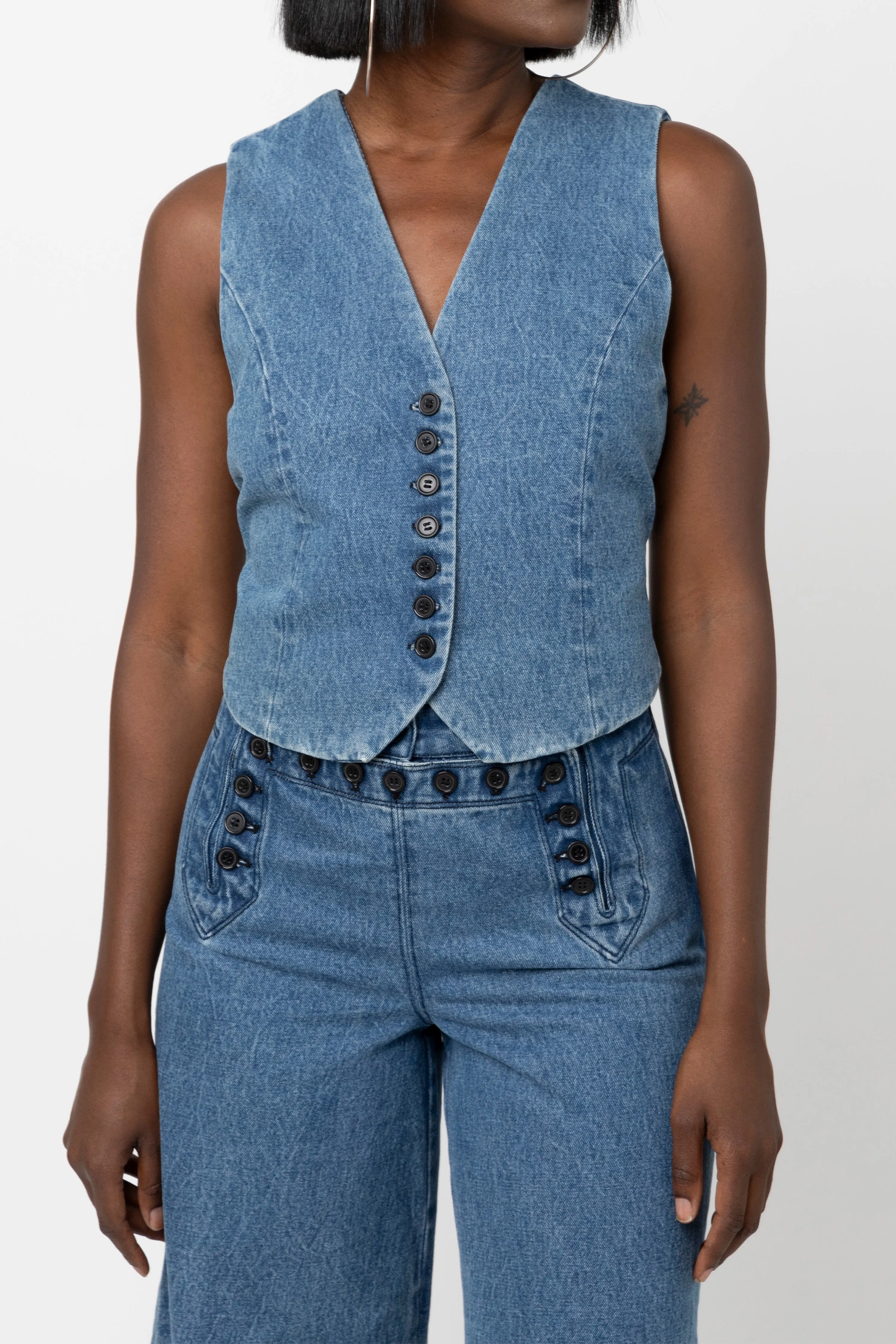 Organic Cotton Denim Vest