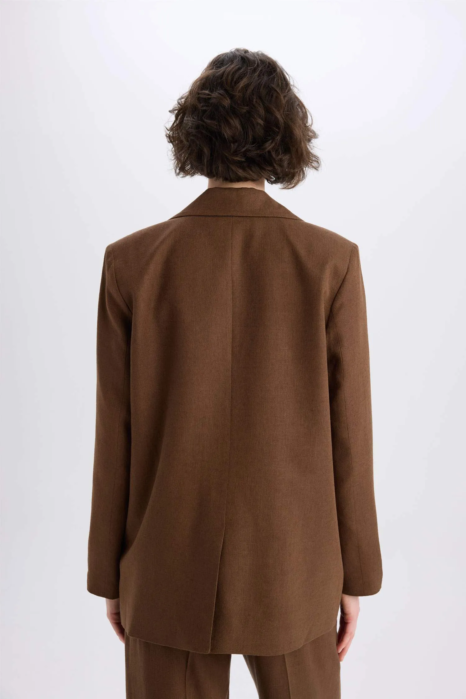 Oversize Fit Jacket Collar Blazer