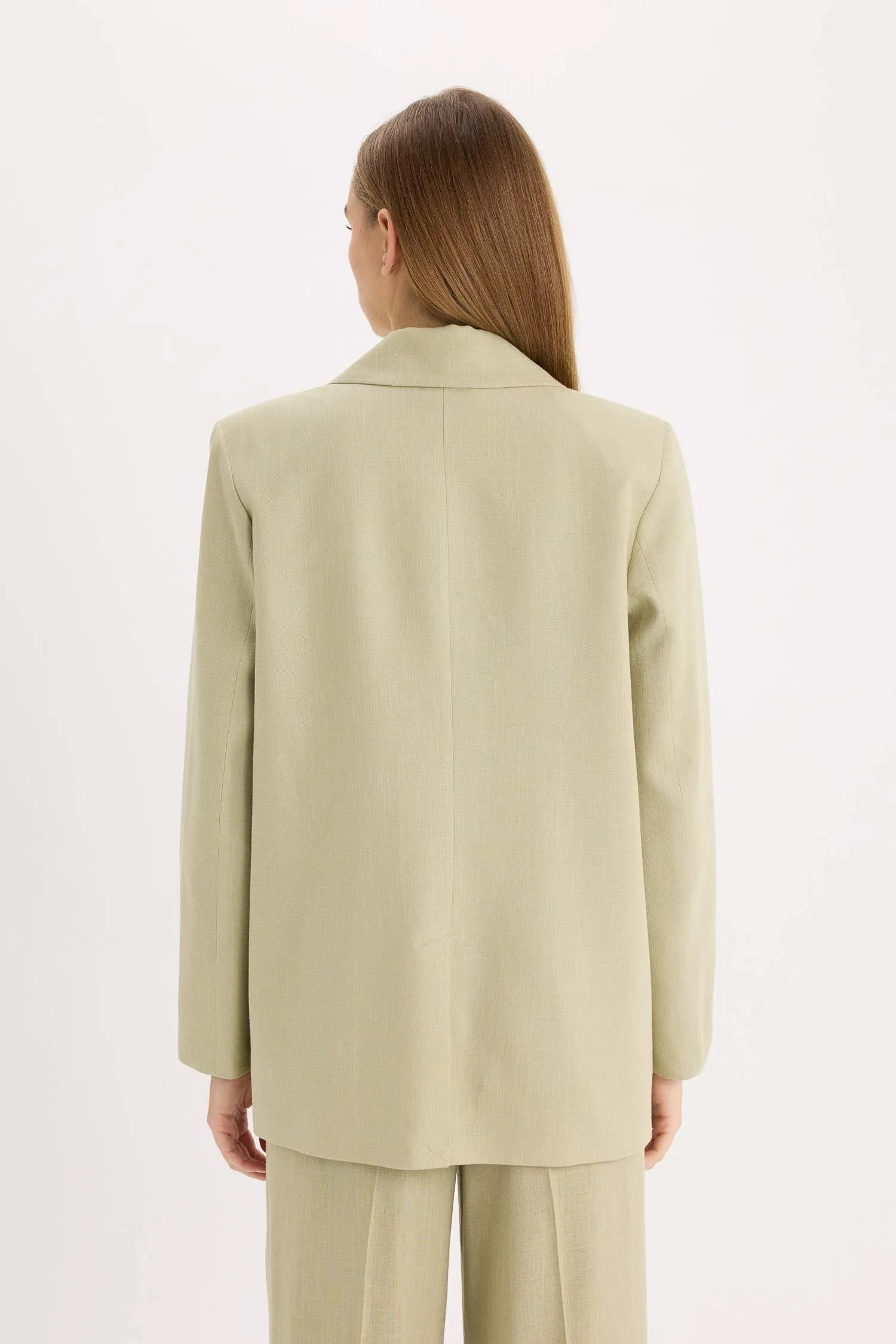 Oversize Fit Jacket Collar Blazer
