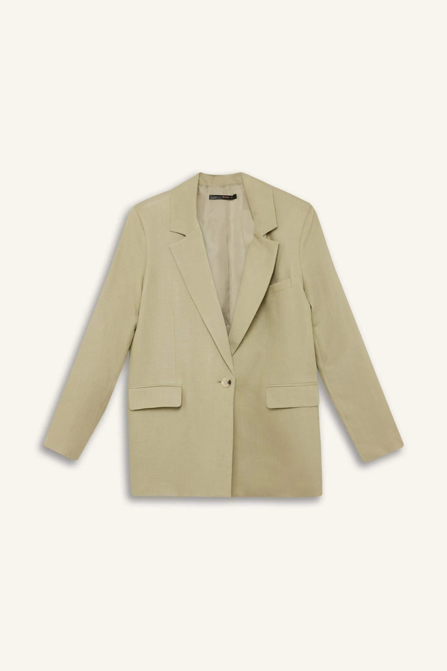 Oversize Fit Jacket Collar Blazer