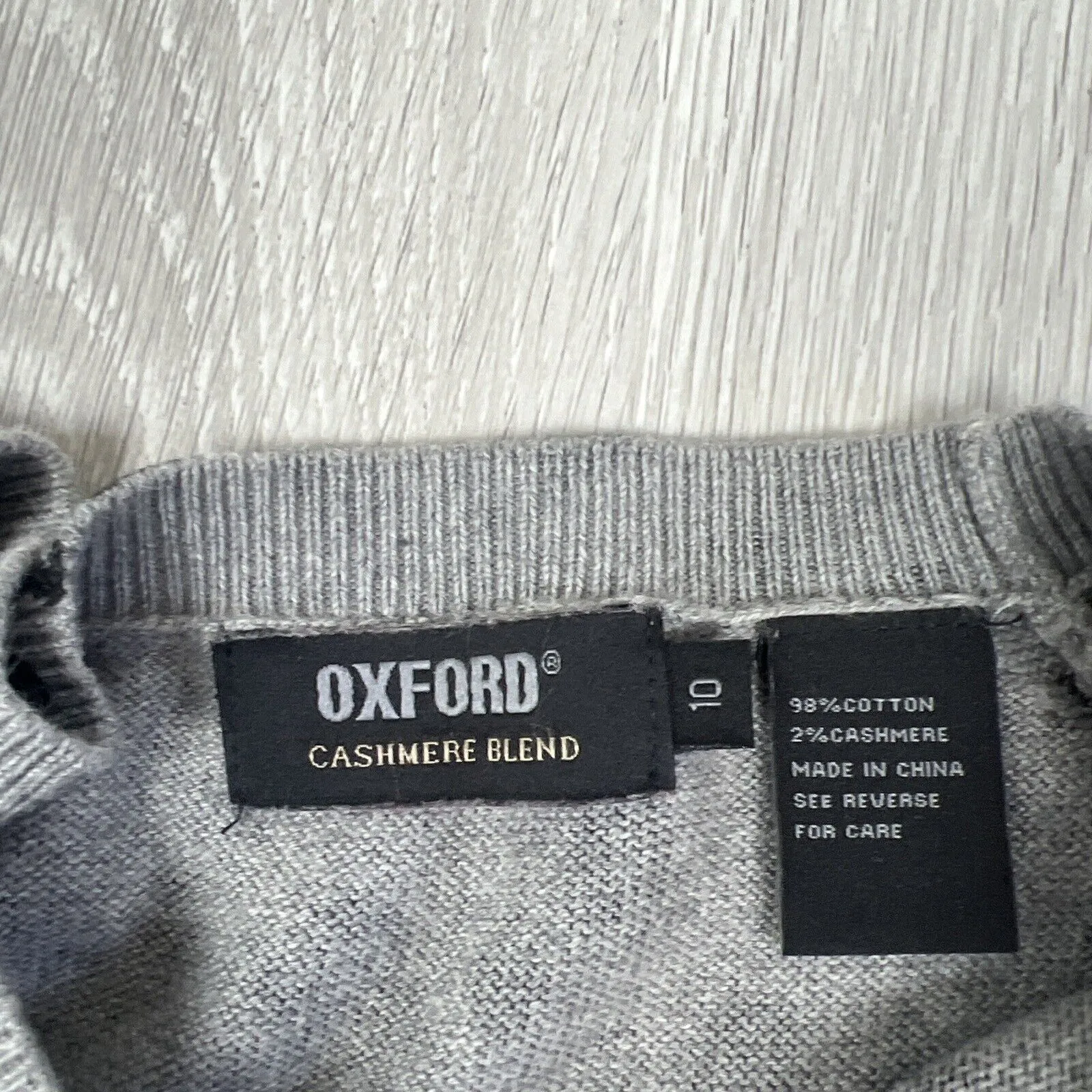 Oxford Womens Cashmere Blend Womens Knit Sweater Size 10