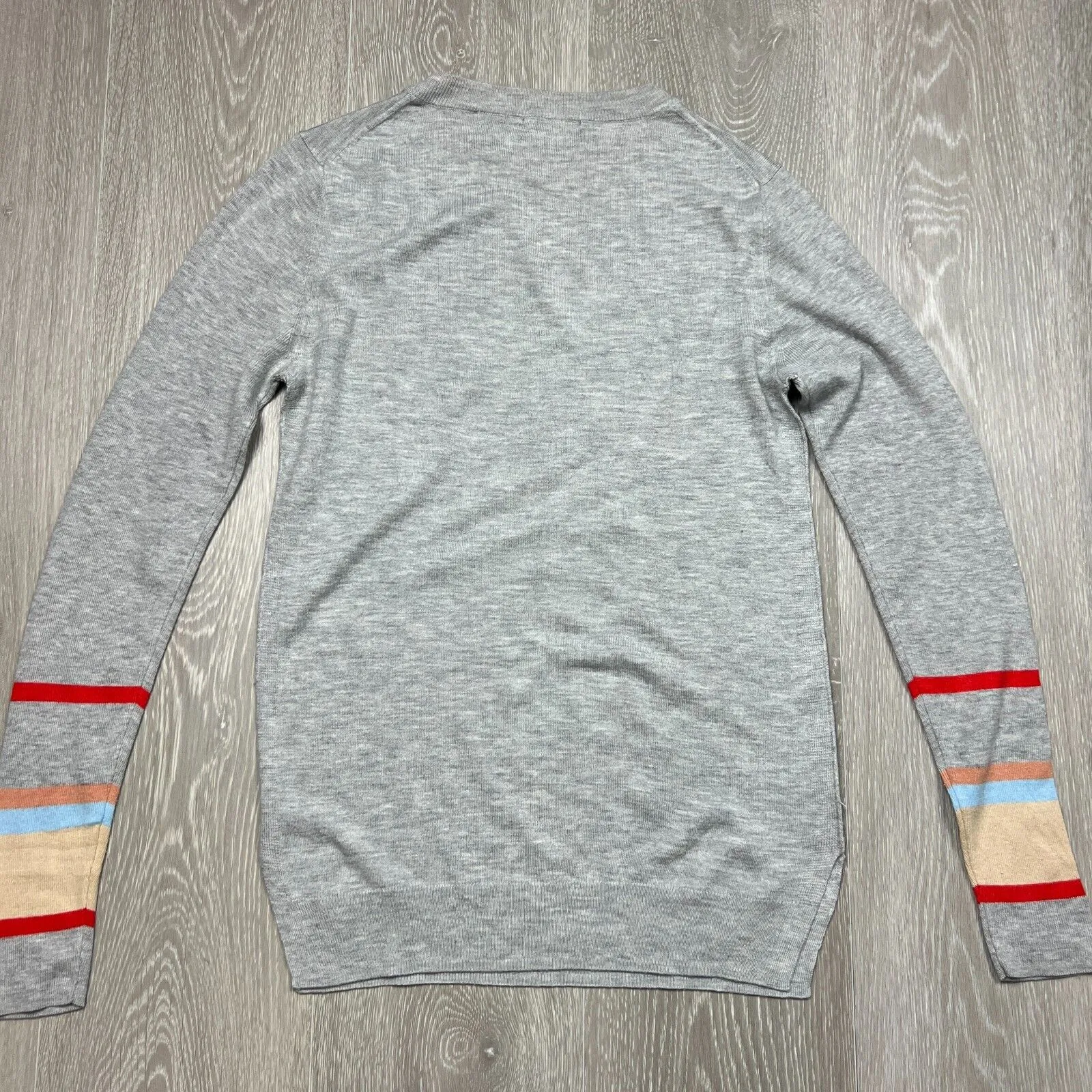 Oxford Womens Grey Cashmere Blend Womens Knit Sweater Size 10