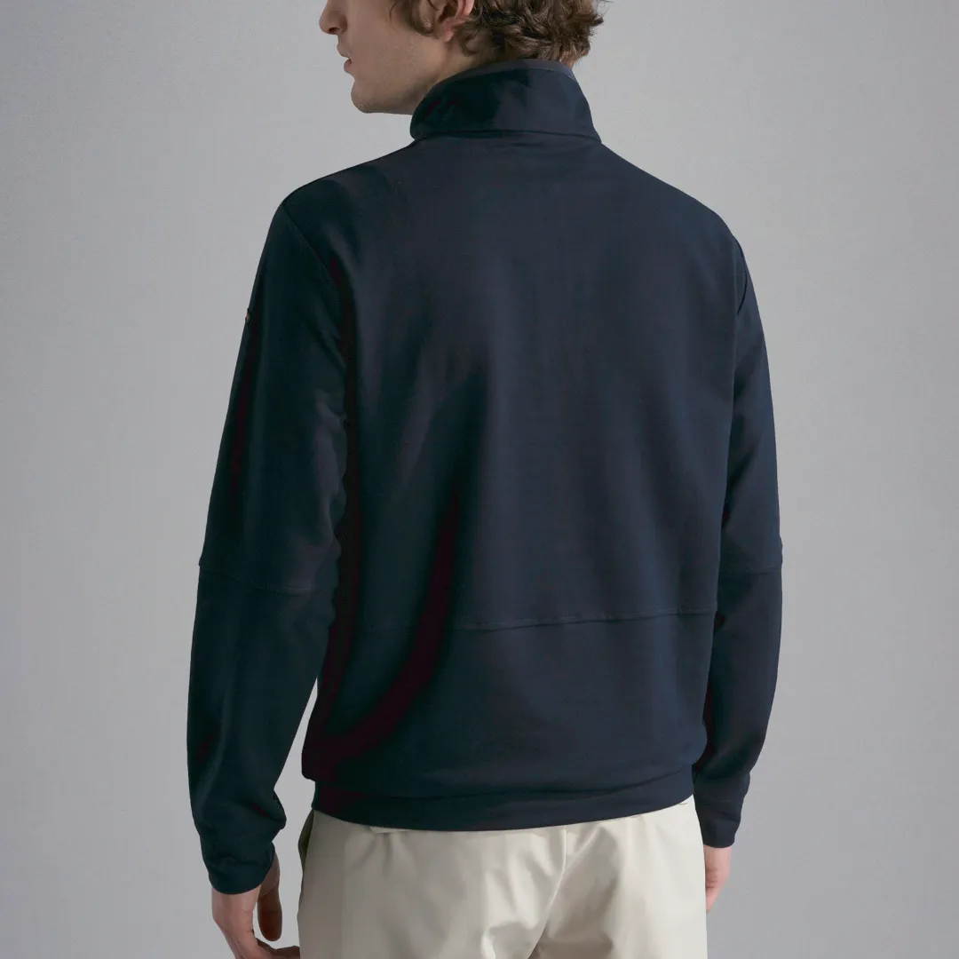 Paul & Shark Stretch Cotton Half Zip Sweat - Navy