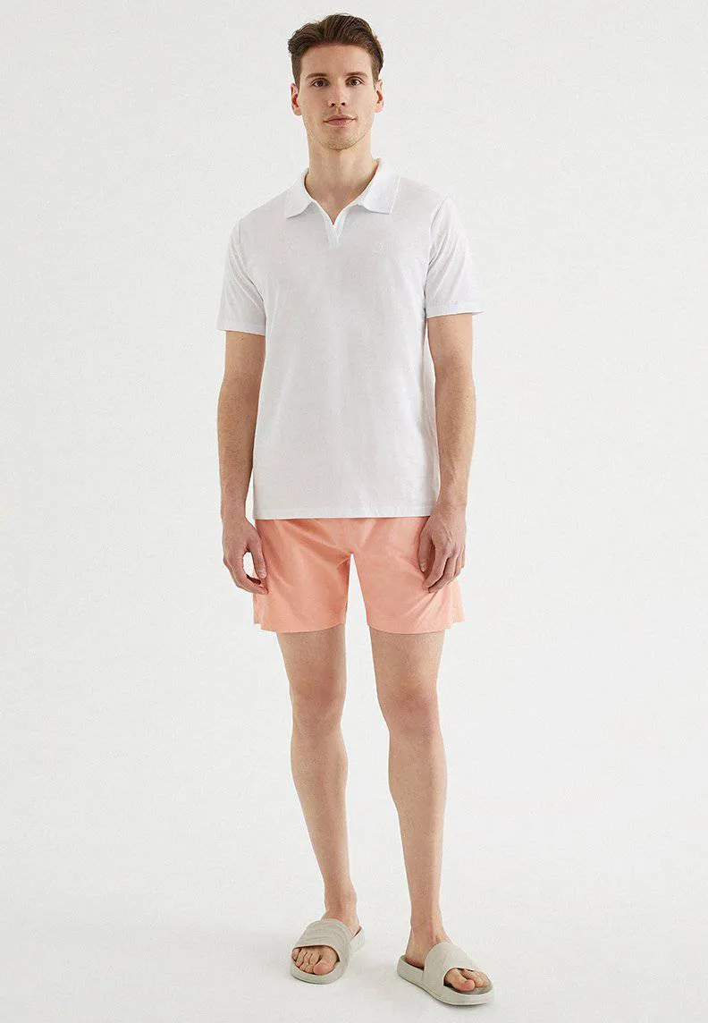 Pembe Basic Regular Fit Erkek Deniz Şortu SOLID