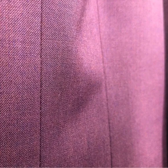 Pendleton Wool Skirt Suit Set One Button Blazer Jacket Purple 14
