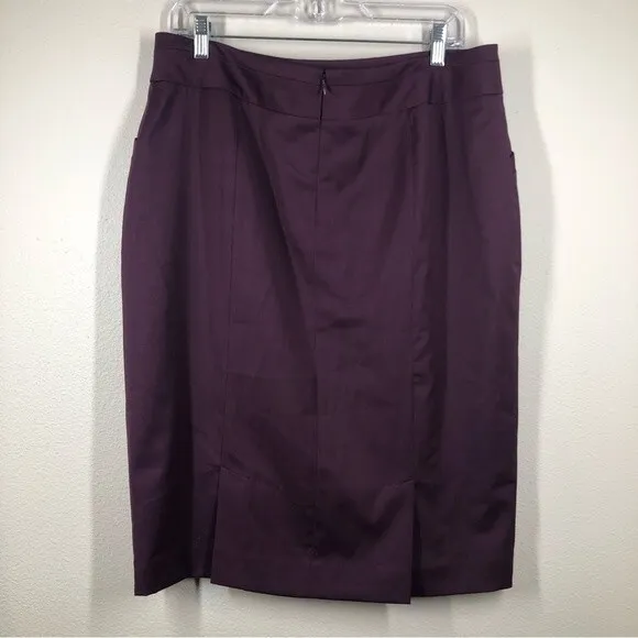 Pendleton Wool Skirt Suit Set One Button Blazer Jacket Purple 14