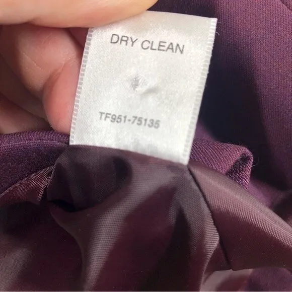 Pendleton Wool Skirt Suit Set One Button Blazer Jacket Purple 14
