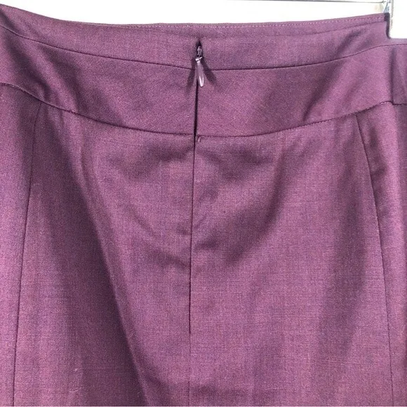 Pendleton Wool Skirt Suit Set One Button Blazer Jacket Purple 14