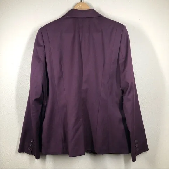 Pendleton Wool Skirt Suit Set One Button Blazer Jacket Purple 14
