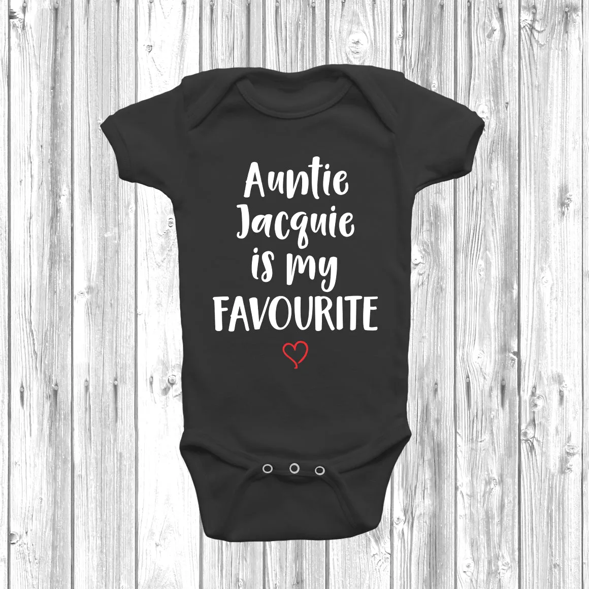 Personalised Auntie Is My Favourite Baby Grow