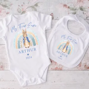 Personalised Easter Baby Vest and Bib Set | Custom Baby Vest
