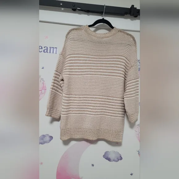 Peserico Beige Sequined threaded Jumper