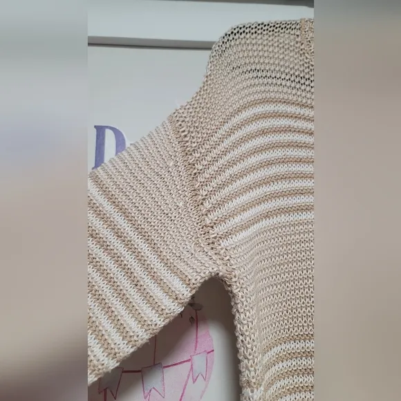 Peserico Beige Sequined threaded Jumper