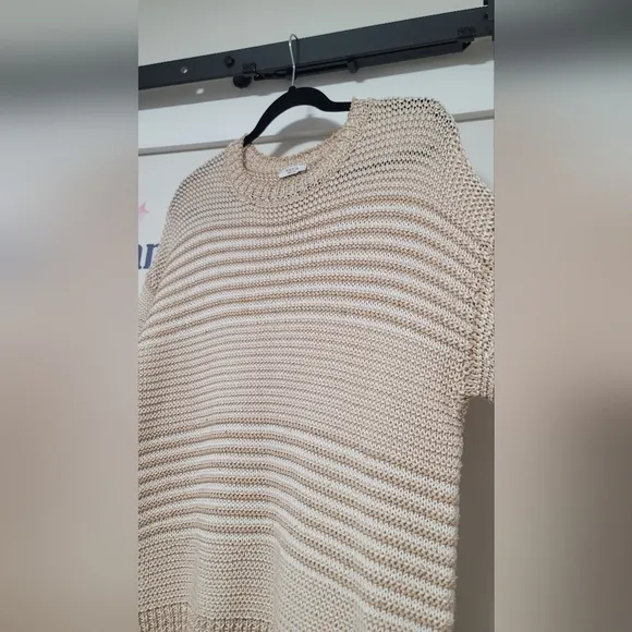 Peserico Beige Sequined threaded Jumper