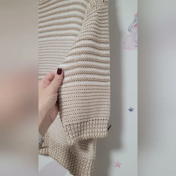 Peserico Beige Sequined threaded Jumper