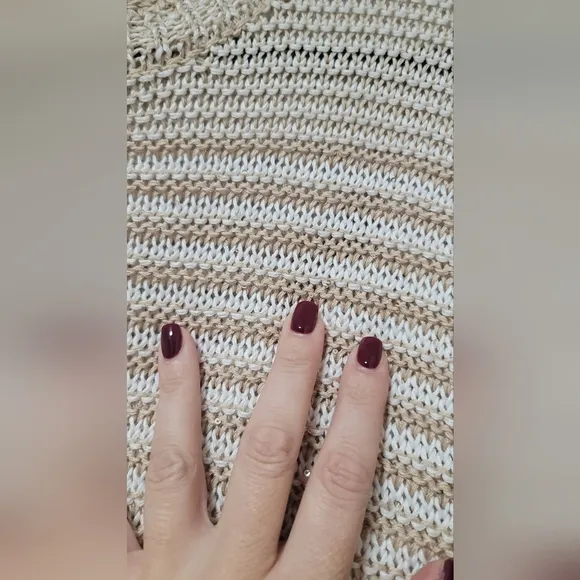 Peserico Beige Sequined threaded Jumper