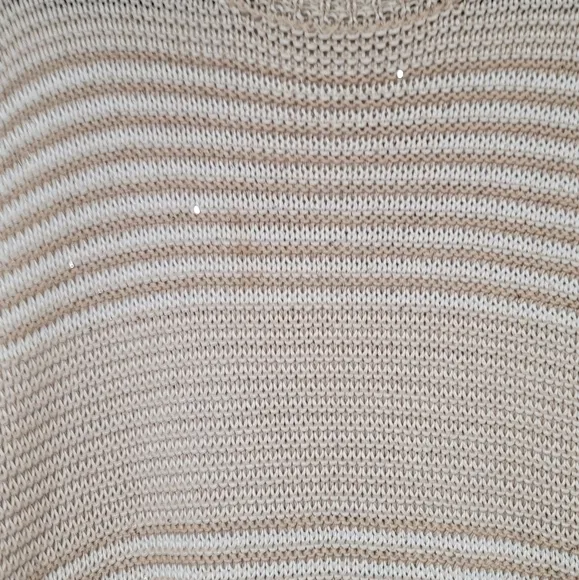 Peserico Beige Sequined threaded Jumper